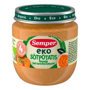 Semper EKO Sød Kartoffelmos Ø 4+ mdr. - 125 g.