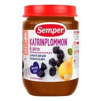 Semper Frugtpure m. Sveske, Pære og Æble 4 mdr. Ø - 190 g.