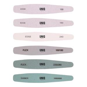 UNIQ Multi-Grit Nail File & Buffer Kit Diamond Shaped - 6 stk.