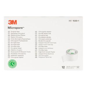 Micropore tape hvid 2,5cm x 9,1 m - 12 ruller
