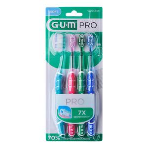 Gum Pro Tandbørste Soft - 4 stk.