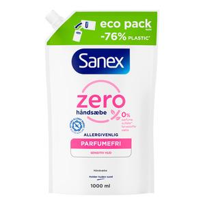 Sanex Zero % Flyd. Håndsæbe refill - 1000 ml.