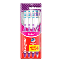 Colgate Zig-Zag Antibac Soft Tandbørste - 4-pak