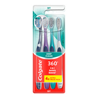 Colgate 360 Tandbørste soft - 4 stk.