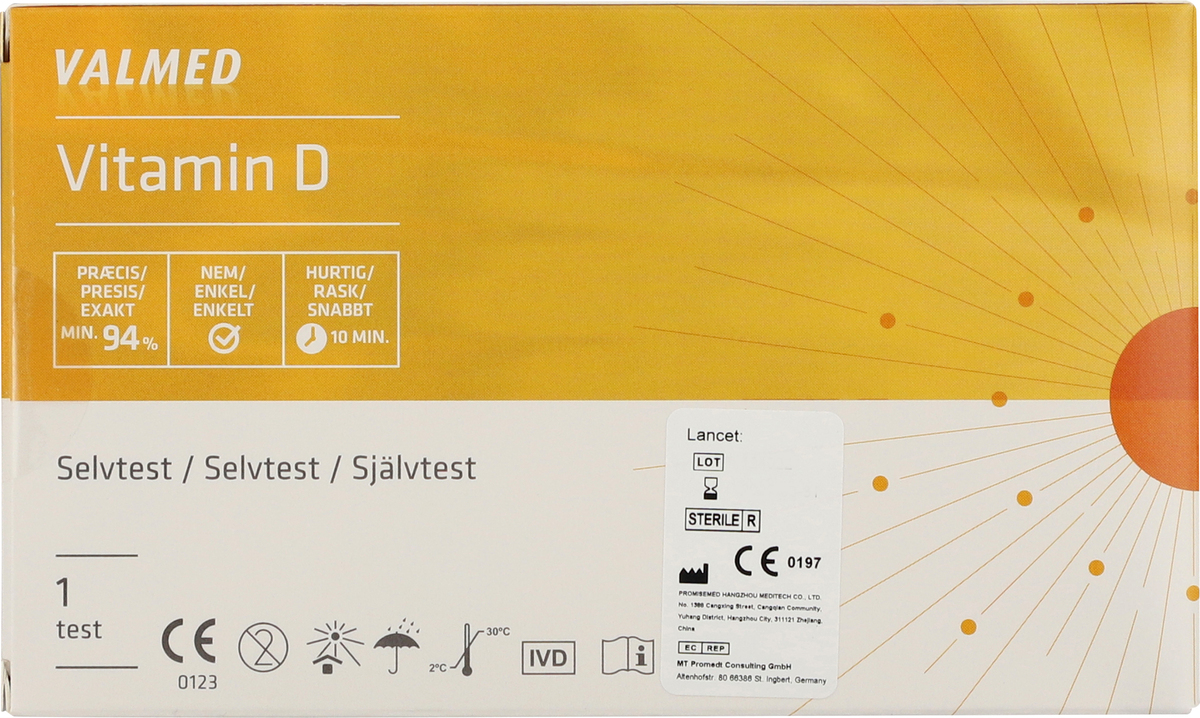Køb ValMed D-vitamin test - 1 stk. billigt hos Med24.dk