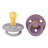 BIBS Colour Latex Rund Fossil Grey/Mauve 2 pak - Str. 2