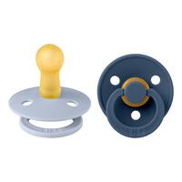 BIBS Colour Latex Rund Dusty Blue/Steel Blue 2 pak - Str. 2