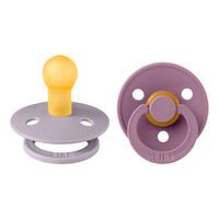 BIBS Colour Latex Rund Fossil Grey/Mauve 2 pak - Str. 1