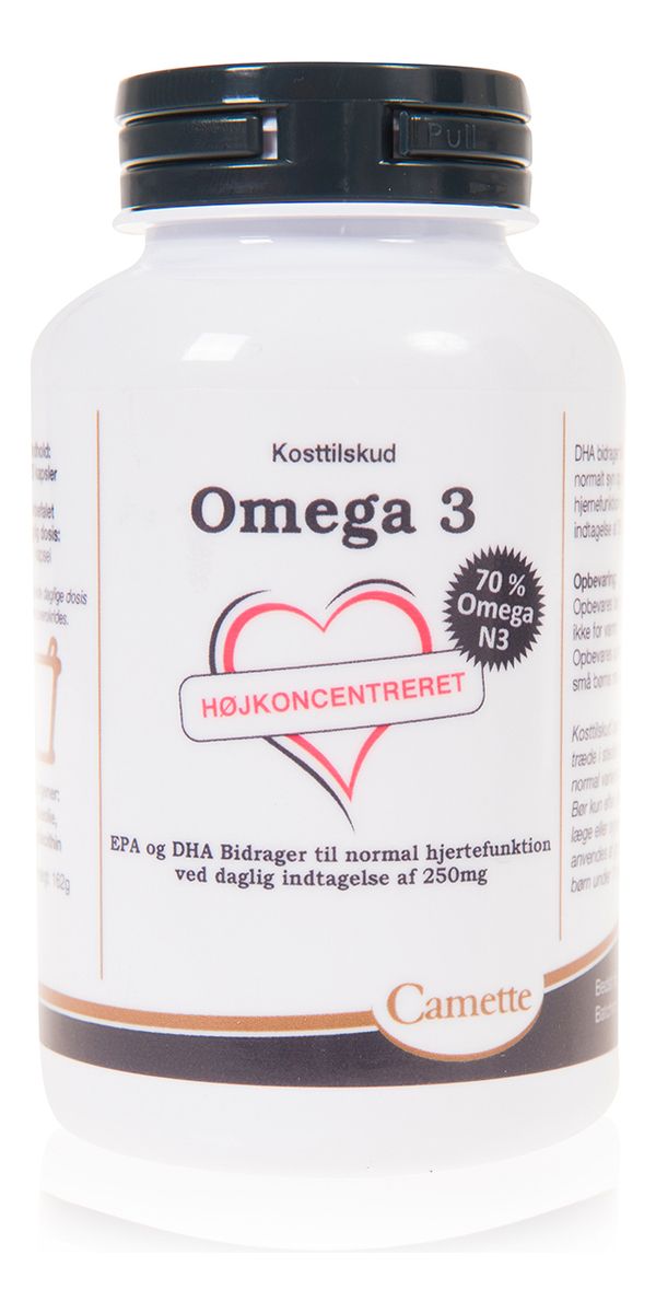 Camette Omega 3, højkoncentreret - 120 kapsler