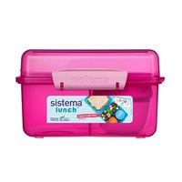 Sistema Lunch Cube Max with Youghurt Pot 2L - Pink