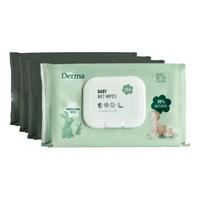 Pakketilbud - Derma Eco baby vådservietter - 4 x 64 stk.