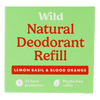 Wild Natural Deodorant Refill Lemon Basil & Blood Orange - 40 g.