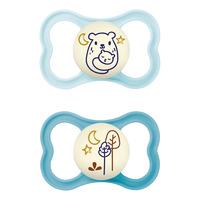 MAM Air Night Silikone Blå 16-36 mdr. - 2 stk.