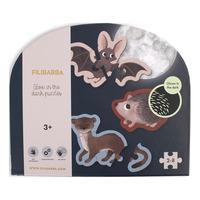 Filibabba Selvlysende Puslespil Skovens Dyr - 7 stk.