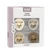BIBS Colour Latex Rund Ivory/Sand/Vanilla/Dark Oak 4 pak - Flere størrelser - Str. 1
