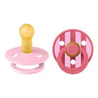 BIBS Studio Colour Block Latex Baby Pink Coral Mix 2 pak - Str. 2
