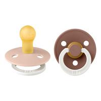 BIBS Colour GLOW Latex Rund Blush/Woodchuck 2 pak - Str. 1