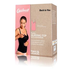 Carriwell Sømløs Ammetop m. Shapewear Sort - Medium