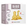 BIBS Baby Bottle Nipple Round Latex Slow Flow - 2 stk.