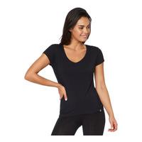 Boody Women's V-Neck T-Shirt, sort - M