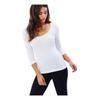 Boody 3/4 Sleeve Top, hvid - S
