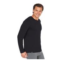 Boody Men's Long Sleeve Crew Neck T-Shirt, sort - L
