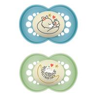 MAM Original Night Sut 6-16 mdr., Blå/Hvid - 2 stk.