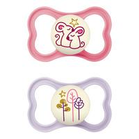 MAM Air Night Silikone Pink/Lilla 6-16 mdr. - 2 stk.