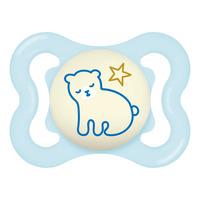 MAM Supreme Night Silikone Sut 0-6 mdr. - Blå