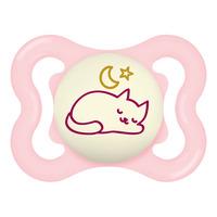MAM Supreme Night Silikone Sut 0-6 mdr. - Pink