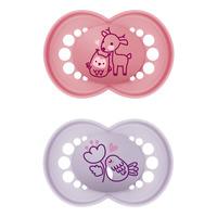 MAM Original Naturgummi Sut Pink/Lilla 6-16 mdr. - 2 stk.