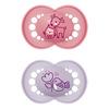 MAM Original Naturgummi Sut Pink/Lilla 6-16 mdr. - 2 stk.