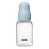 BIBS Baby Bottle Round Silicone 150 ml Slow Flow Baby Blue - 1 stk.