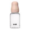 BIBS Baby Bottle Round Silicone 150 ml Slow Flow Blush - 1 stk.