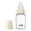 BIBS Baby Bottle Round Silicone 150 ml Slow Flow Ivory - 1 stk.