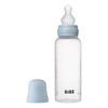 BIBS Baby Bottle Round Silicone 270 ml Medium Flow Baby Blue - 1 stk.