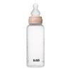 BIBS Baby Bottle Round Silicone 270 ml Medium Flow Blush - 1 stk.