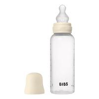 BIBS Baby Bottle Round Silicone 270 ml Medium Flow Ivory - 1 stk.