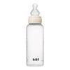 BIBS Baby Bottle Round Silicone 270 ml Medium Flow Ivory - 1 stk.
