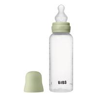 BIBS Baby Bottle Round Silicone 270 ml Medium Flow Sage - 1 stk.