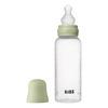 BIBS Baby Bottle Round Silicone 270 ml Medium Flow Sage - 1 stk.