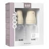BIBS Baby Bottle Round Silicone 150 ml Slow Flow Ivory - 2 stk.