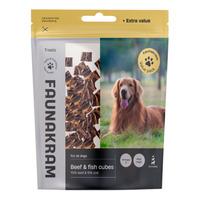 Faunakram godbidder m. oksekød og fisk, valuepack - 500 g.