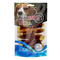 Faunakram dental sticks m. kyllingewrap, kornfri str. M - 180 g.