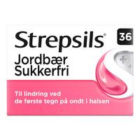 Strepsils Jordbær sukkerfri - 36 stk.