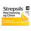 Strepsils Honning/Citron - 36 stk halspastiller - Med24.dk