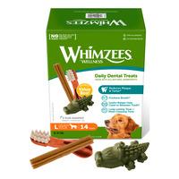 Whimzees godbidder blandet box L, 14 stk - 840 g
