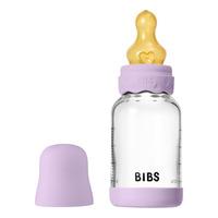 BIBS Glass Boheme Baby Bottle Round Latex 120 ml. Slow Flow Violet Sky - 1 stk.