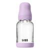 BIBS Glass Boheme Baby Bottle Round Latex 120 ml. Slow Flow Violet Sky - 1 stk.