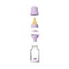 BIBS Glass Boheme Baby Bottle Round Latex 120 ml. Slow Flow Violet Sky - 1 stk.